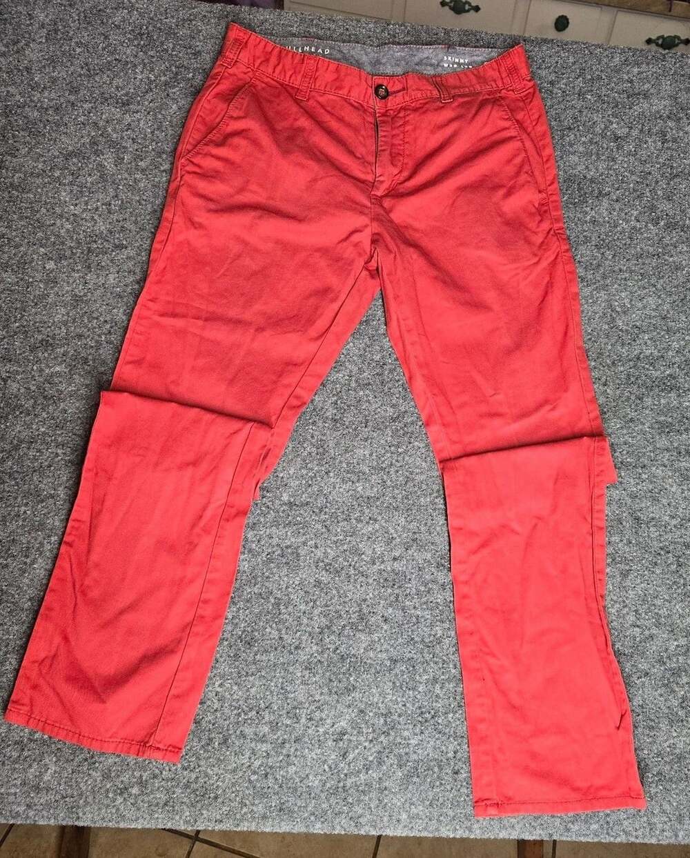 Bullhead Skinny Chino Pants Size 28x30 Red Cotton